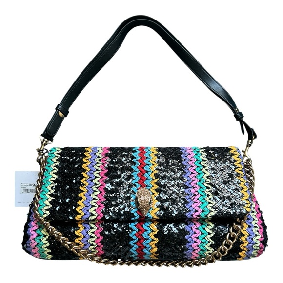 Kurt Geiger Handbags - Kurt Geiger Long Kensington Sequin Striped Shoulder Bag New with tags